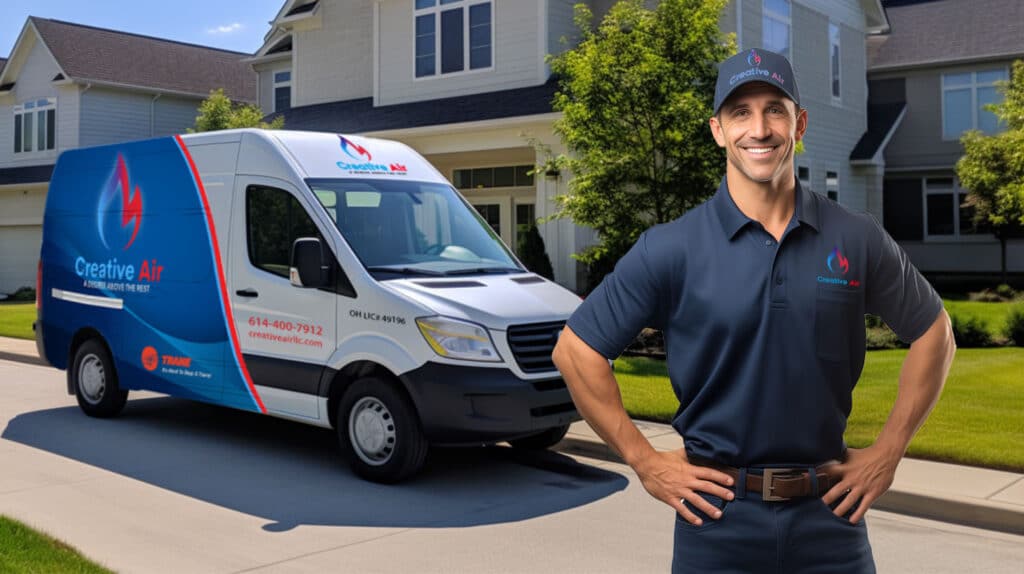 Creative Air HVAC contractor and new van